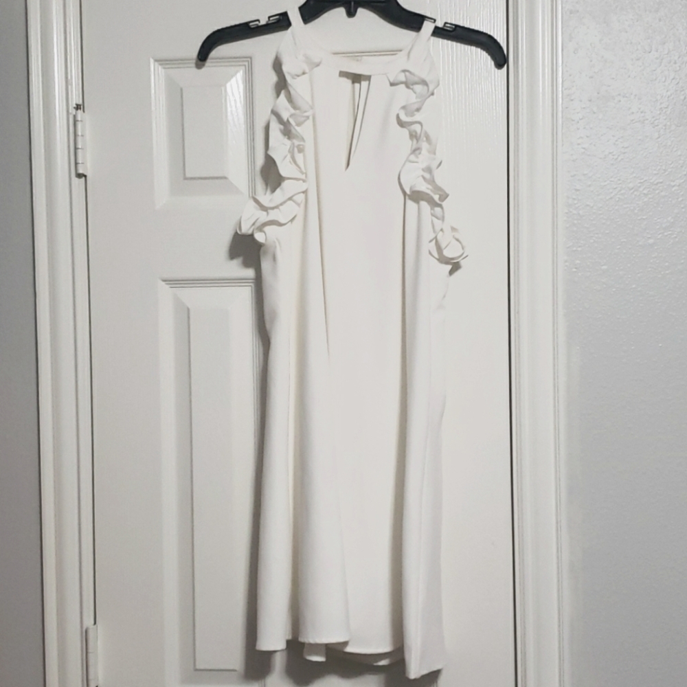 Ruffle sleeve dress-Ivory (worn once)